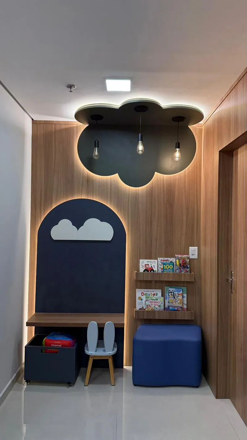 Espaço kids da clínica de vacinação Saúde Livre Santana